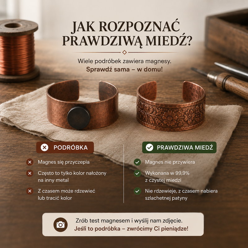 Bransoletka Miedziana Piorun