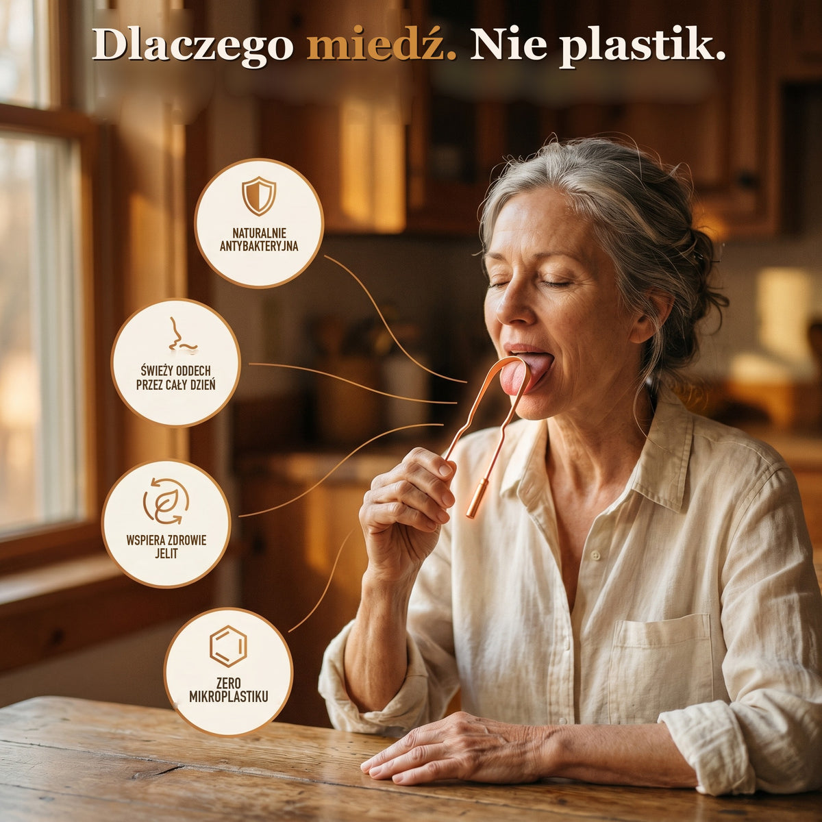 Skrobaczka do Języka z Czystej Miedzi, dlaczego miedź, nie plastik